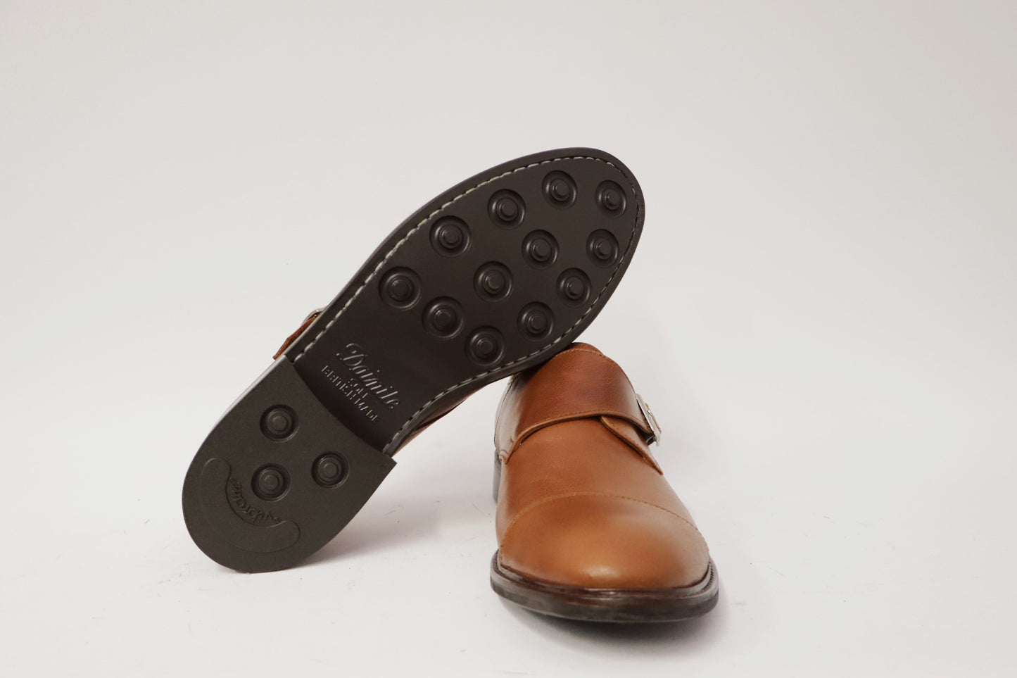 Heren veterschoen Valentino met gesp British made leer licht bruin