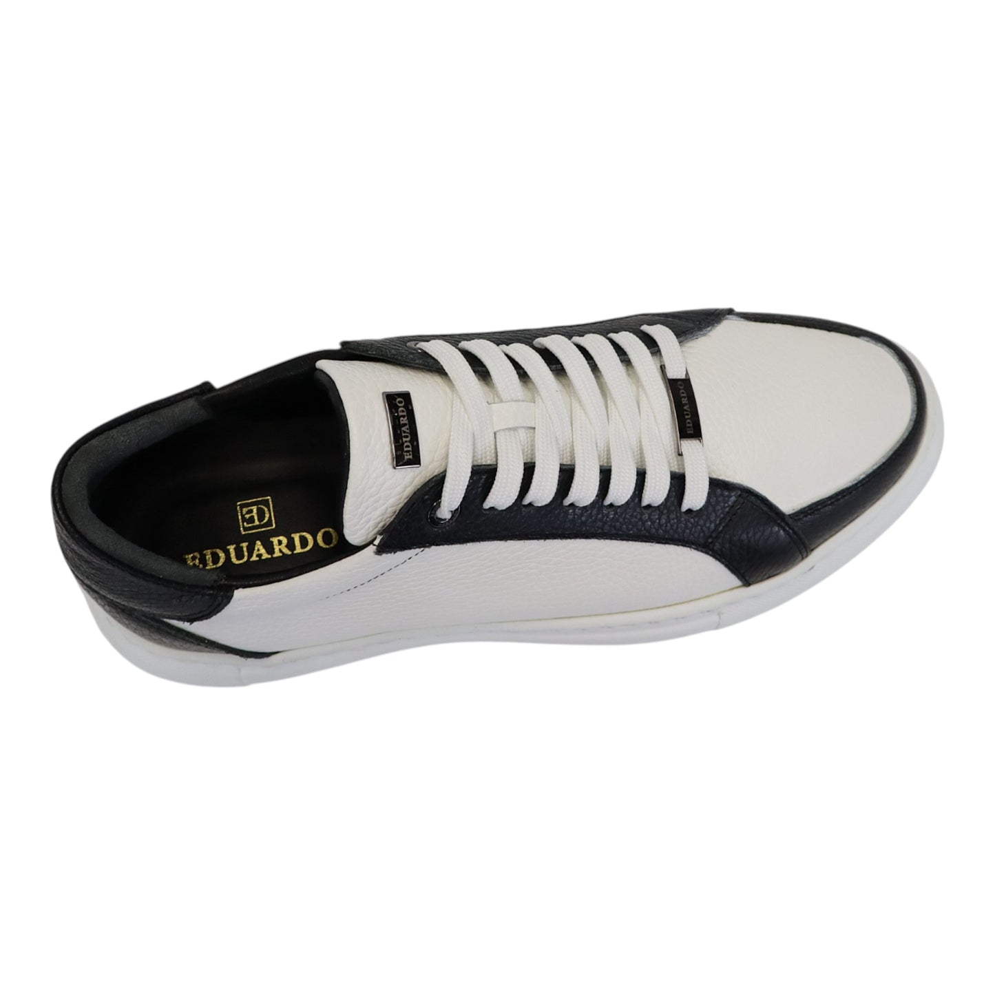Heren Sneaker Zwart - Wit Leer