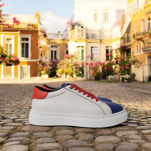 Rood/Wit/Blauw Sneaker Contacteer ons voor bestellingen