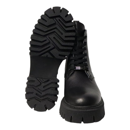 Dames Laarsje Zwart Leer