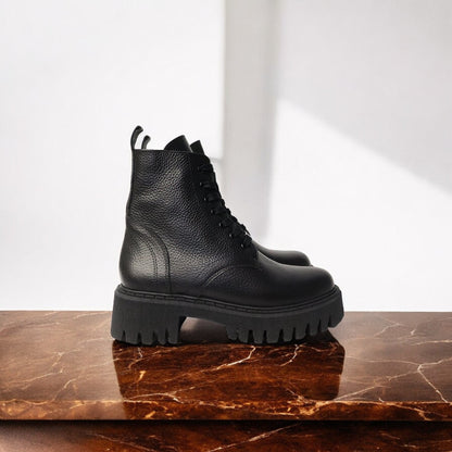 Dames Laarsje Zwart Leer