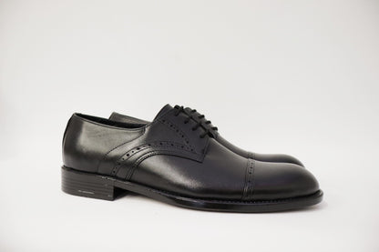 Heren veterschoen Sposare leer zwart
