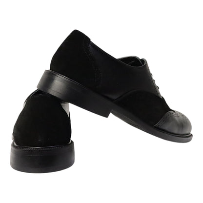 Heren Veterschoen Spectra in Zwart Leer en Suède