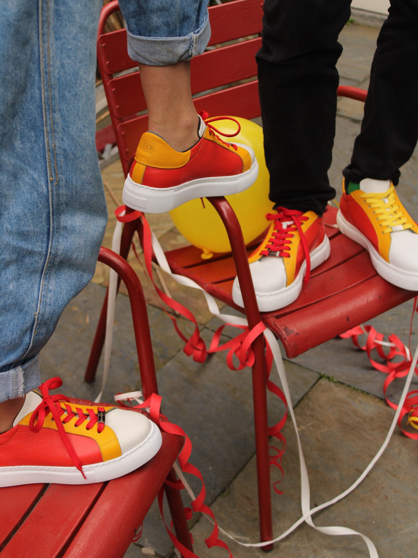 Rood/ Wit/ Geel Sneaker Grote maten Oeteldonk 073 Den Bosch