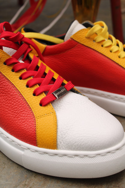 Rood/ Wit/ Geel Sneaker kleine maten Oeteldonk 073 Den Bosch