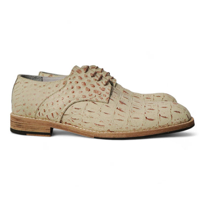 Veterschoen Heren Croco Beige + Gratis Riem