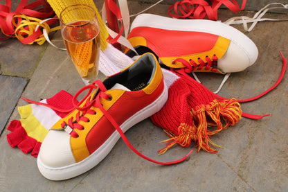 Rood/ Wit/ Geel Sneaker kleine maten Oeteldonk 073 Den Bosch