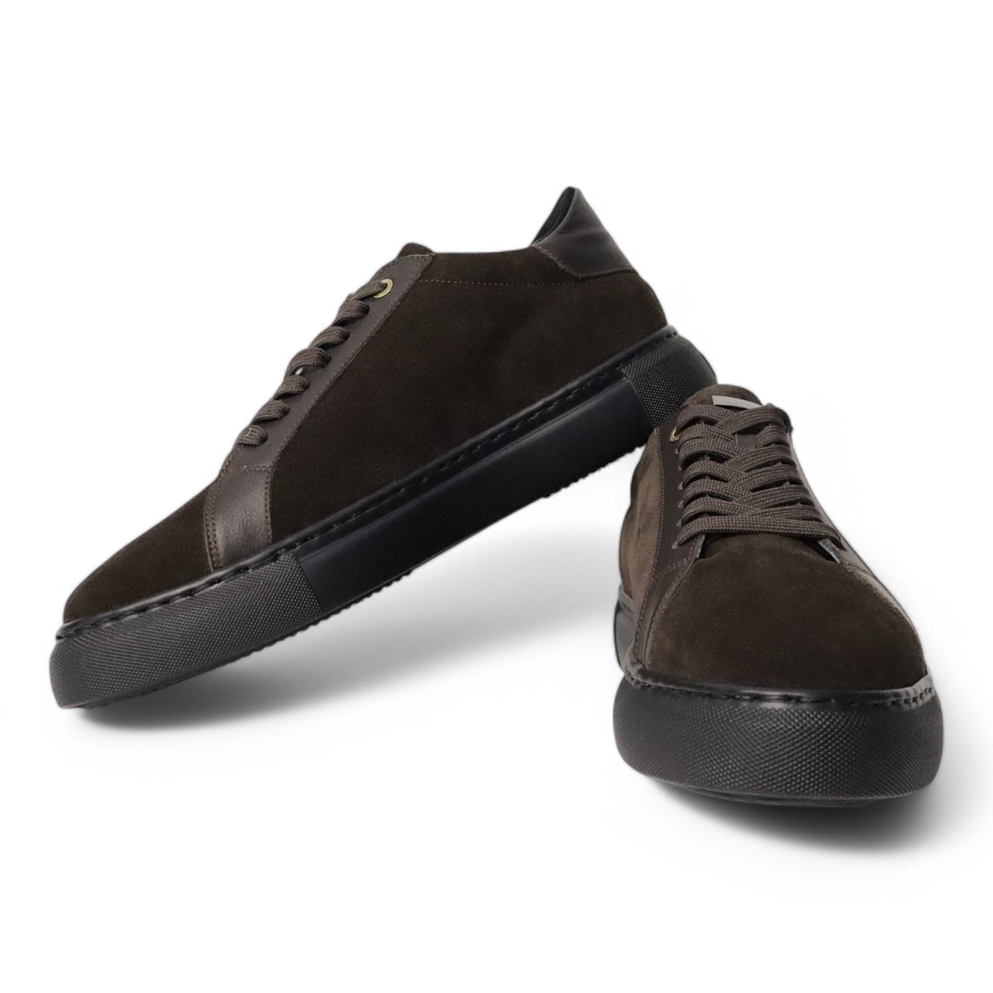 Heren Sneaker Donkerbruin Suède