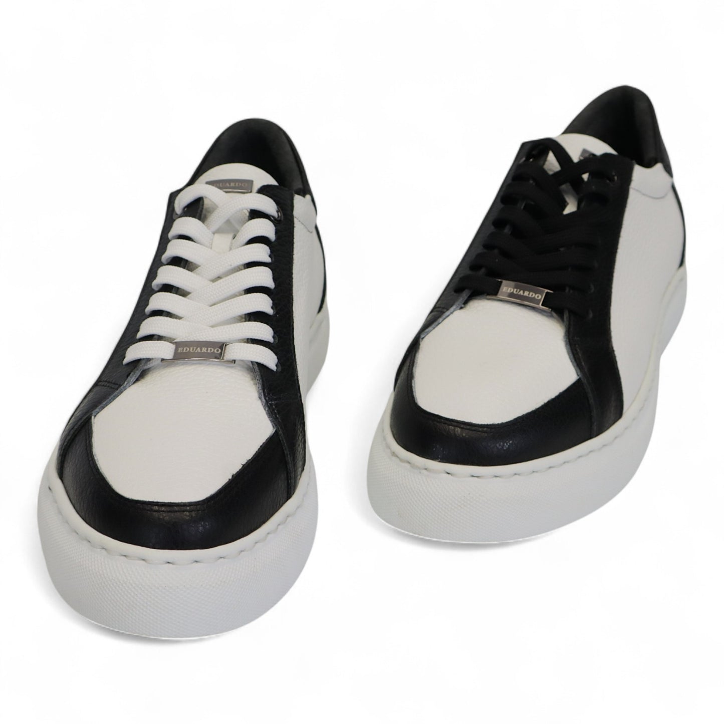 Heren Sneaker Zwart - Wit Leer