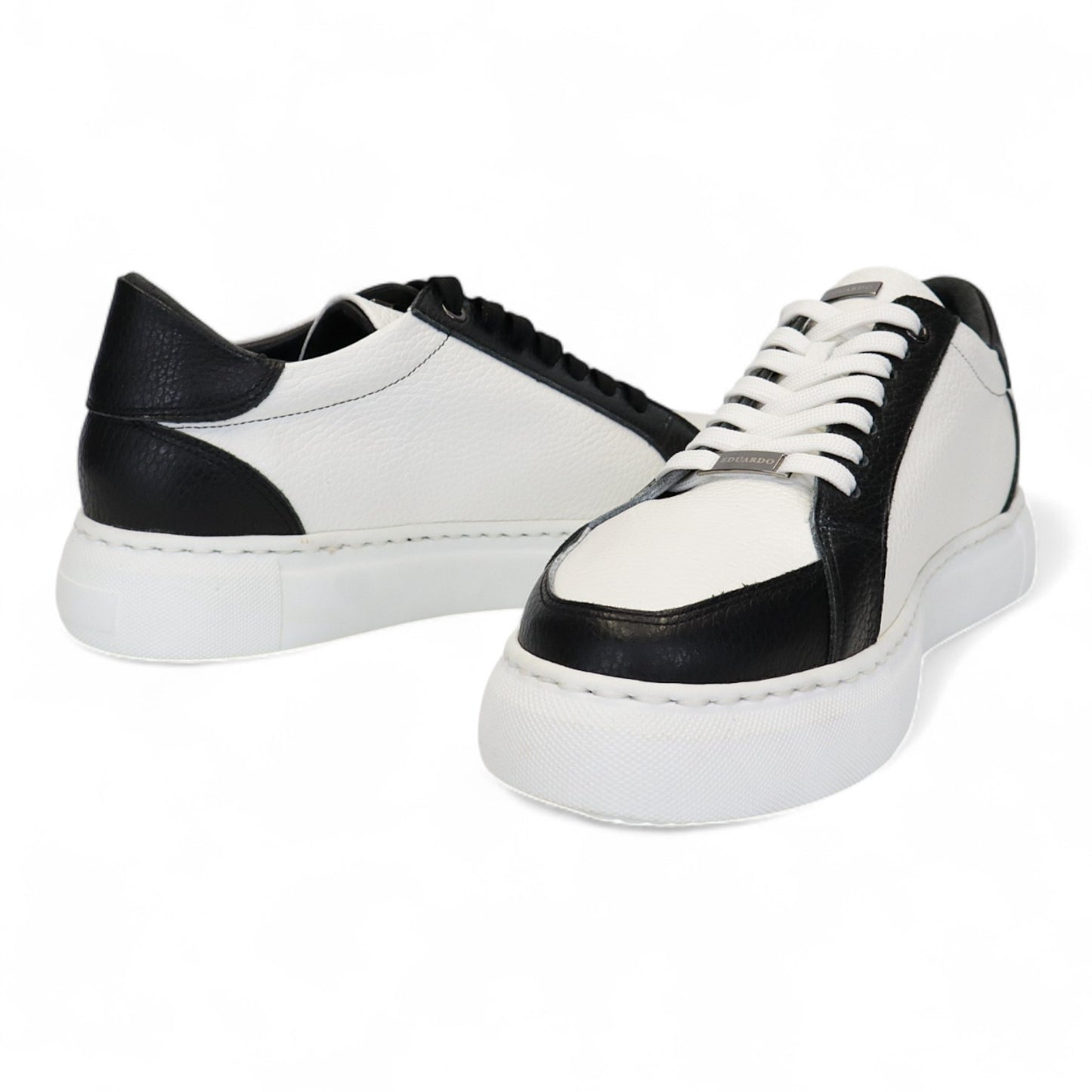 Heren Sneaker Zwart - Wit Leer