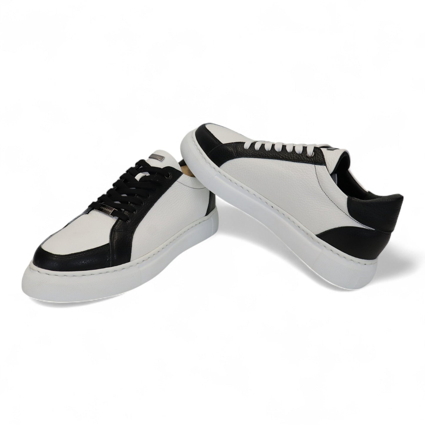 Heren Sneaker Zwart - Wit Leer