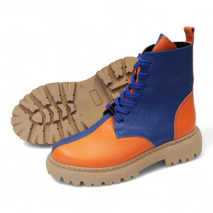 Oranje-Blauw Enkellaars Dames