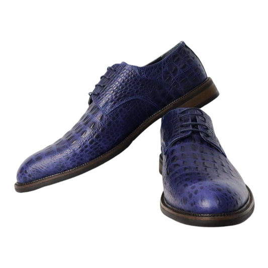 Veterschoen Heren Croco blauw