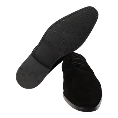 Heren veterschoen Rodrigo zwart suéde