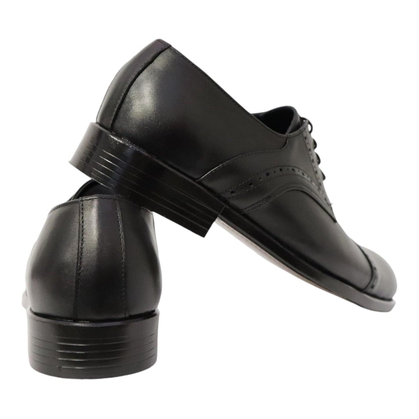 Heren veterschoen Sposare leer zwart