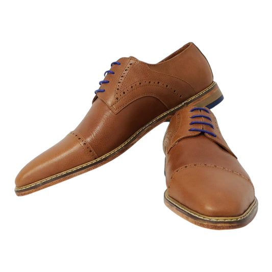 Heren veterschoen Sposare elegance leer licht bruin