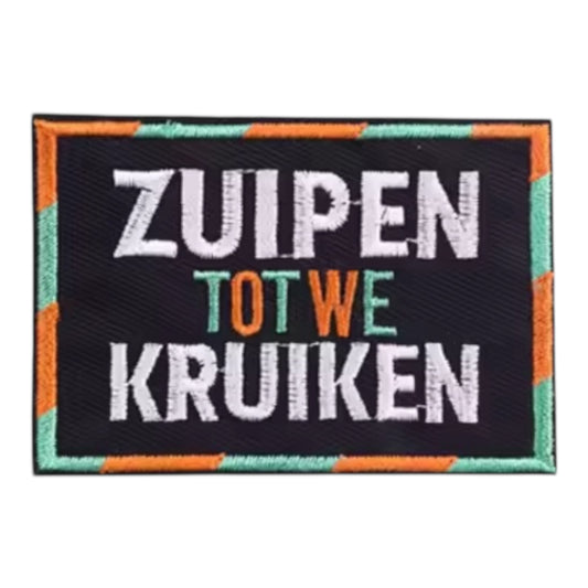 Carnaval embleem Zuipen Tot We Kruiken