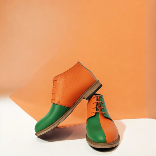 Groen-Oranje Laars Heren