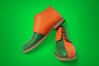 Groen-Oranje Laars Heren