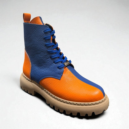 Oranje-Blauw Enkellaars Dames