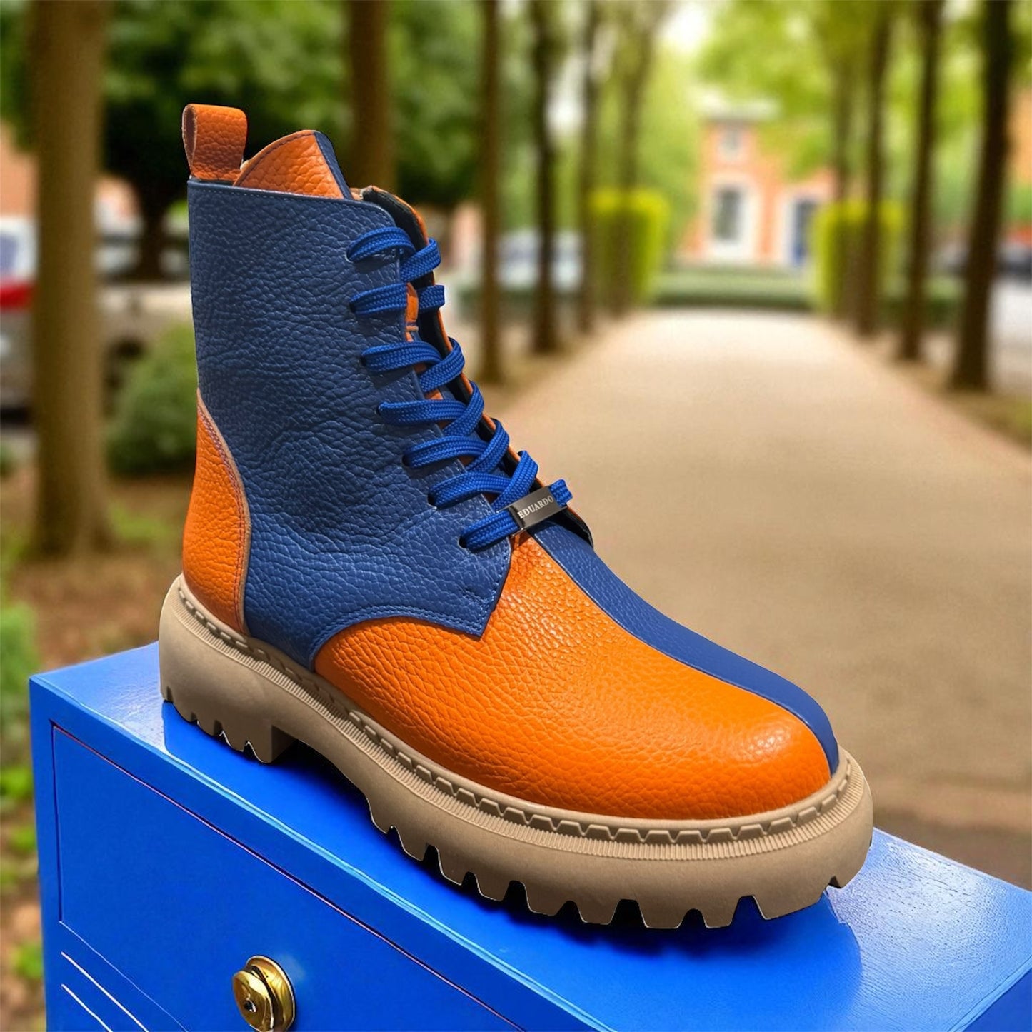 Oranje-Blauw Enkellaars Dames