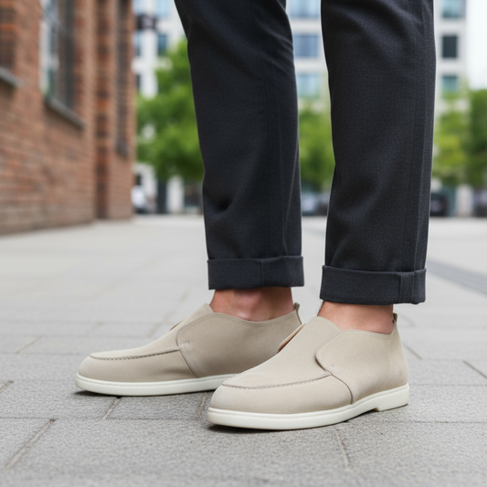 Loafers Bont Gevoerd Beige
