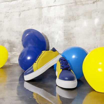 Blauw/Geel Sneaker Heren