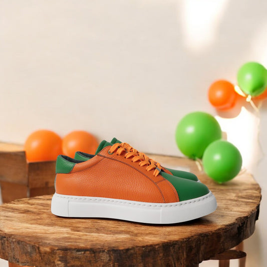 Groen-Oranje Sneaker Heren