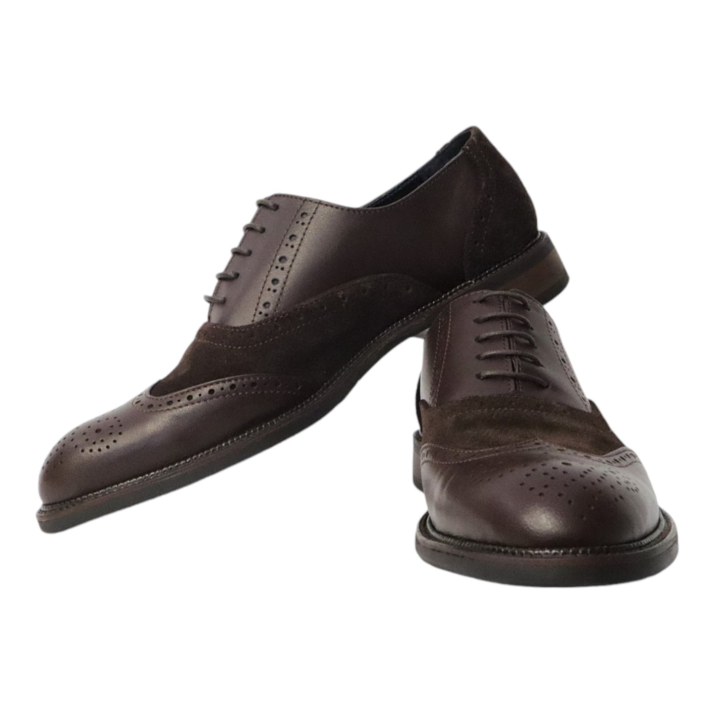 Heren Veterschoen Spectra in Bruin Leer en Suède