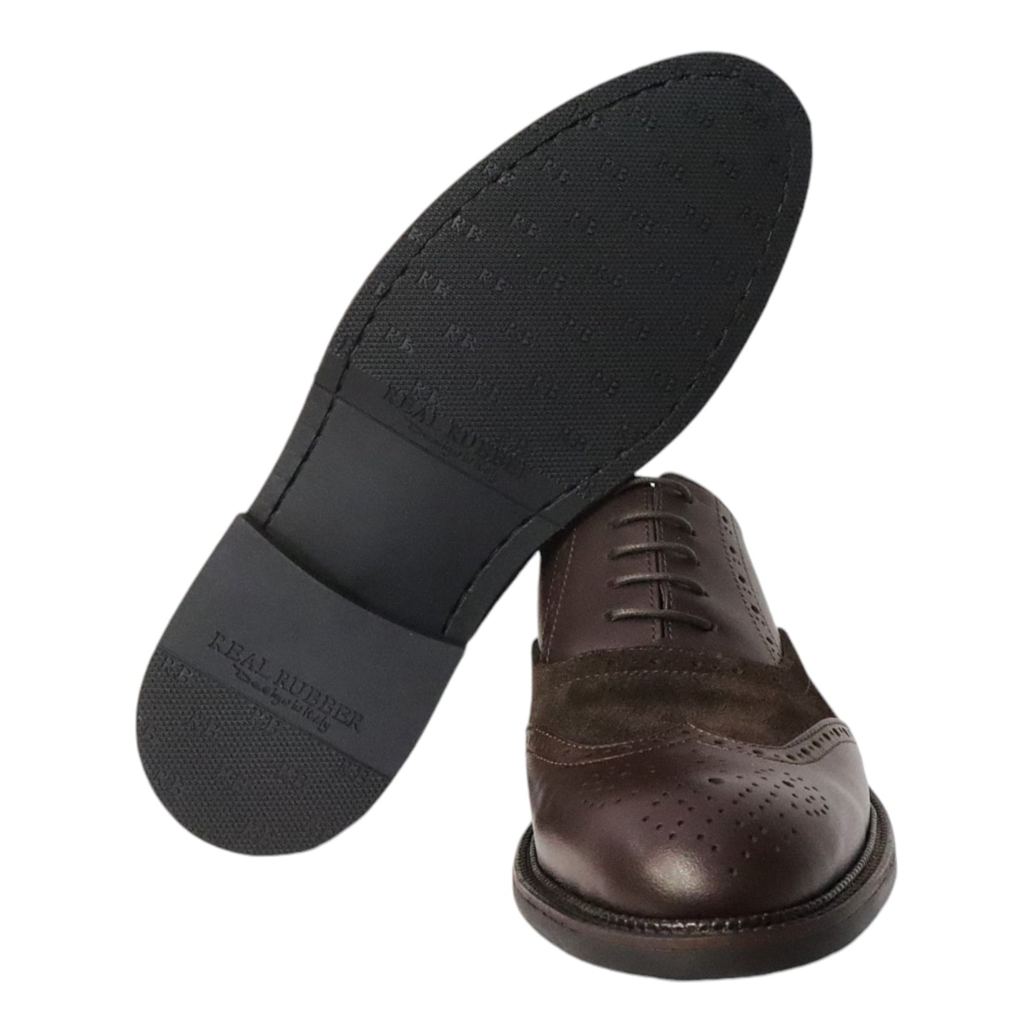 Heren Veterschoen Spectra in Bruin Leer en Suède