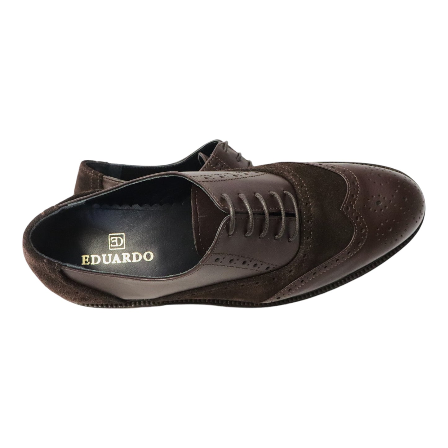 Heren Veterschoen Spectra in Bruin Leer en Suède