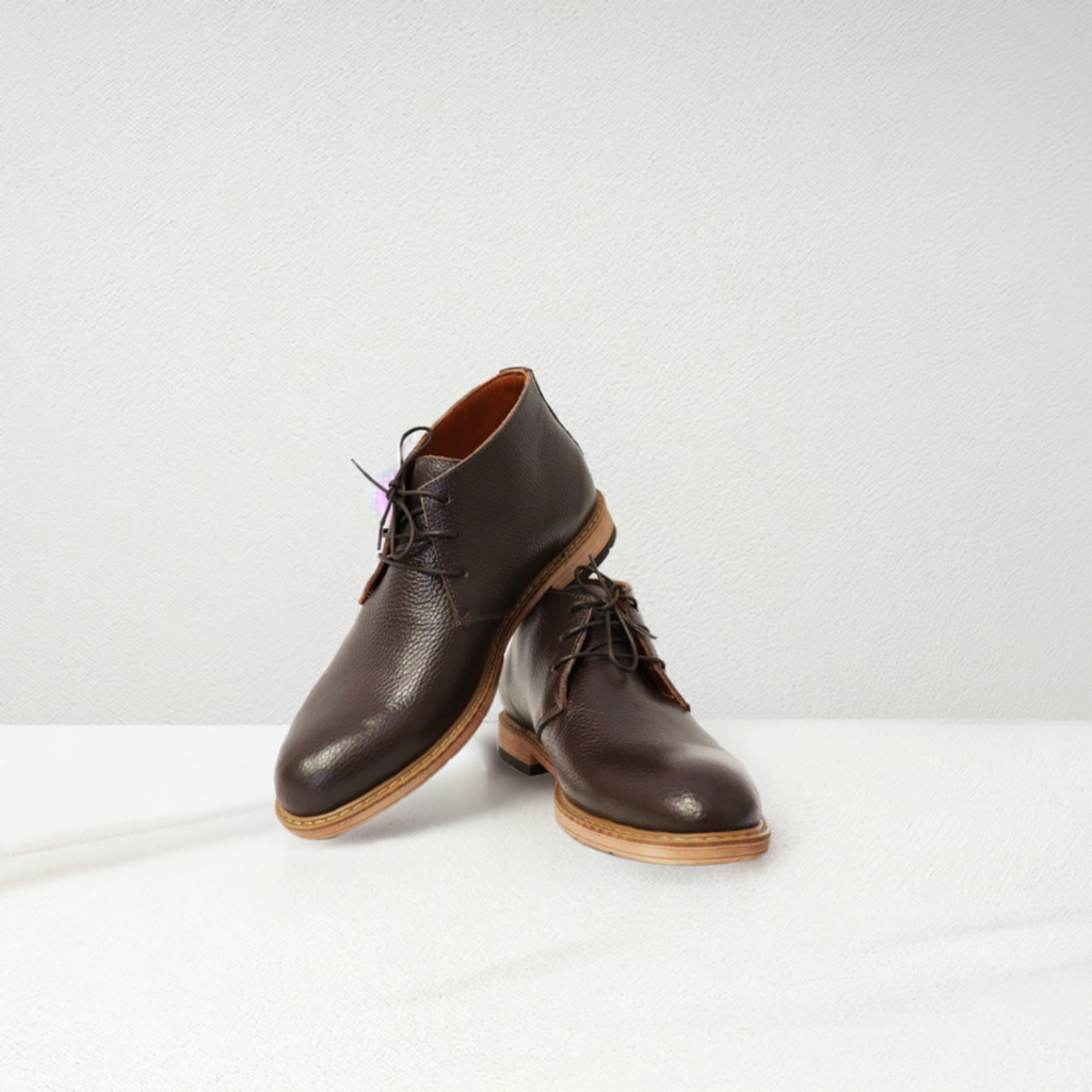 Boot-Enkellaars Barca Heren Leer Donkerbruin