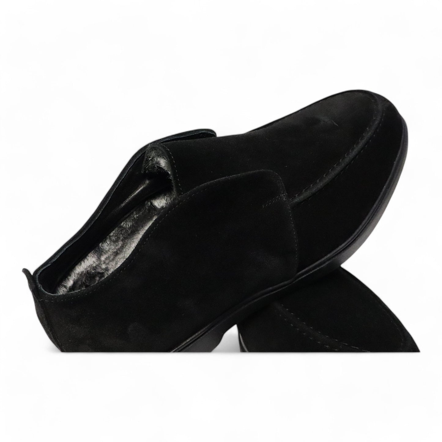 Loafers Bont Gevoerd Zwart