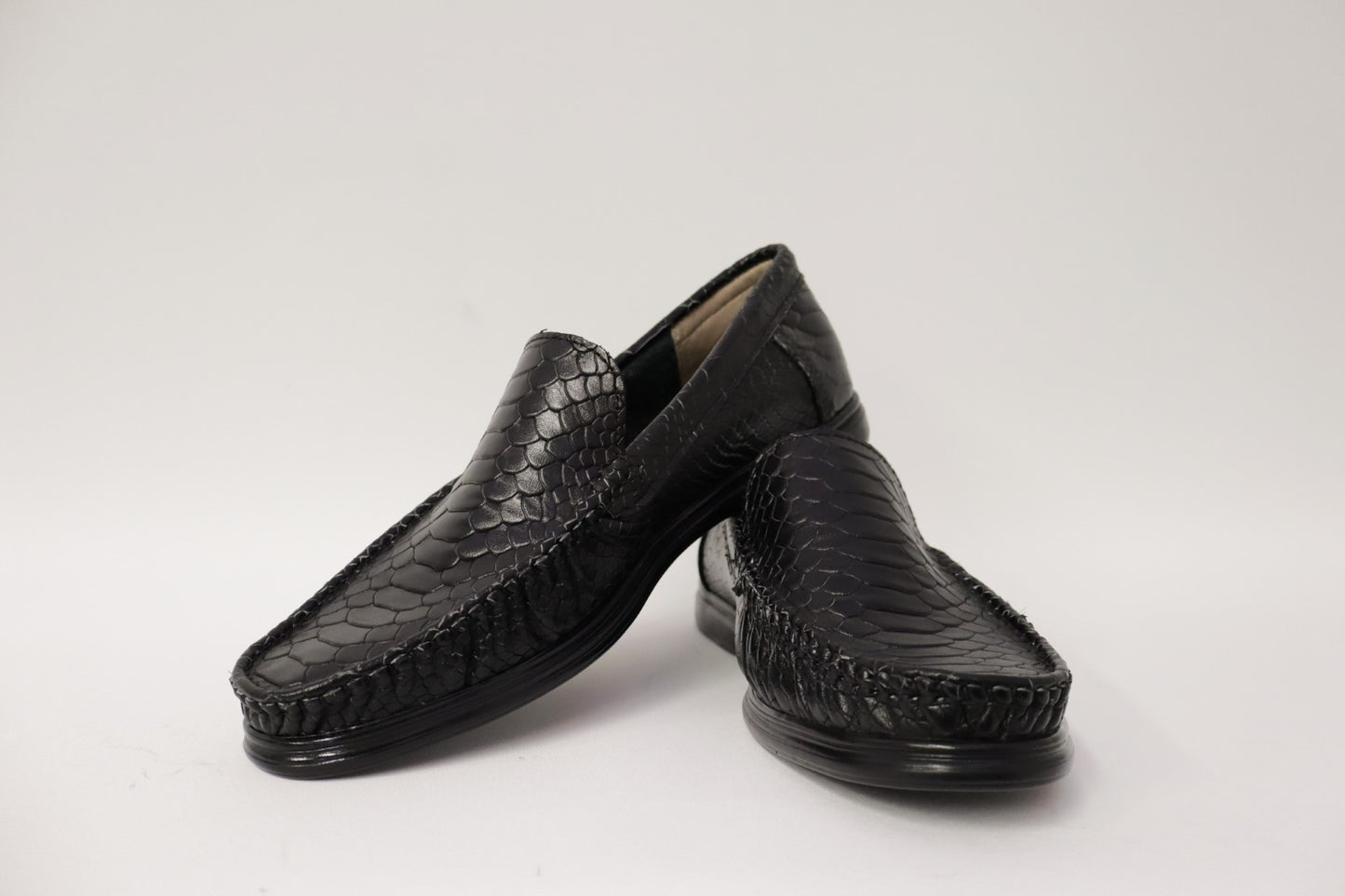 Eduardo instapper / loafer heren python leer