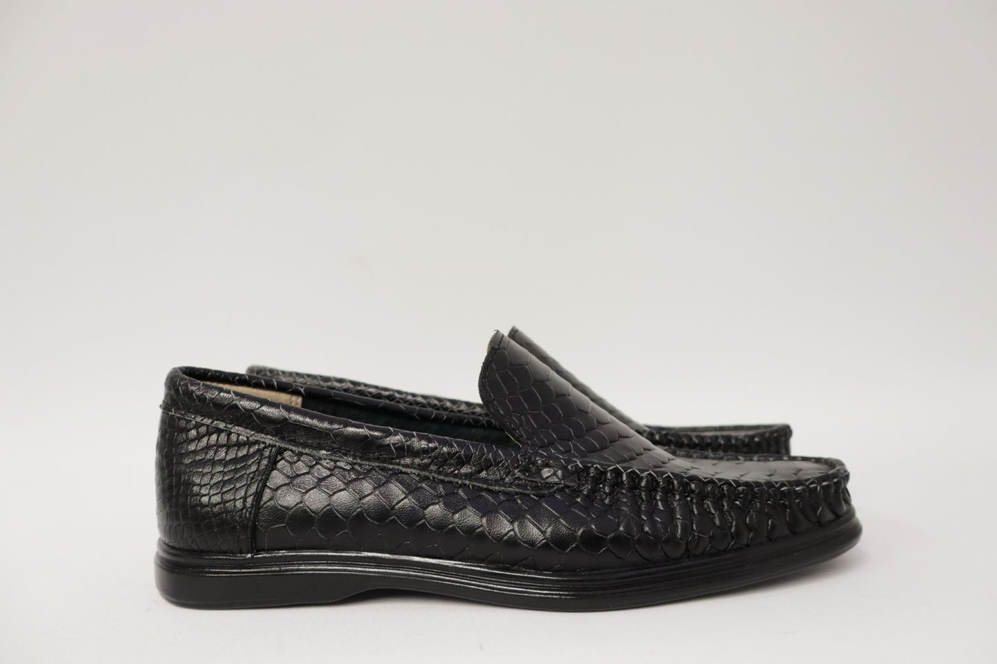 Eduardo instapper / loafer heren python leer