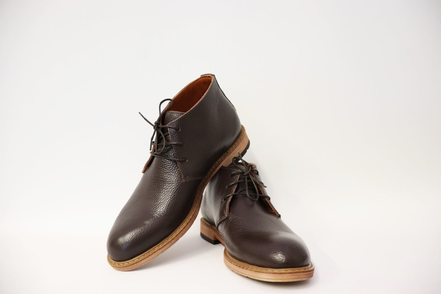 Boot-Enkellaars Barca Heren Leer Donkerbruin