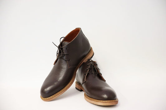 Boot-Enkellaars Barca Heren Leer Donkerbruin