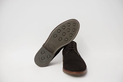 Heren veterschoen Sposare Vibram donkerbruin suéde